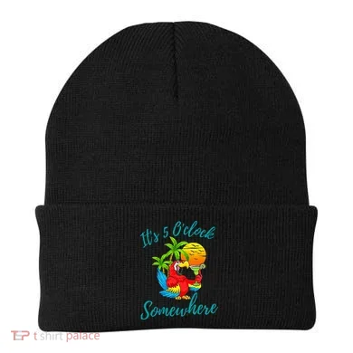 It Is 5 O'clock Somewhere Drinking Parrot Beanie