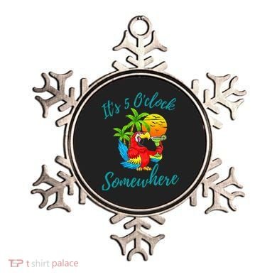 It Is 5 O'clock Somewhere Drinking Parrot Ornament