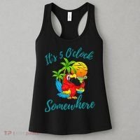 It Is 5 O'clock Somewhere Drinking Parrot Women's Tank Top thumb 3