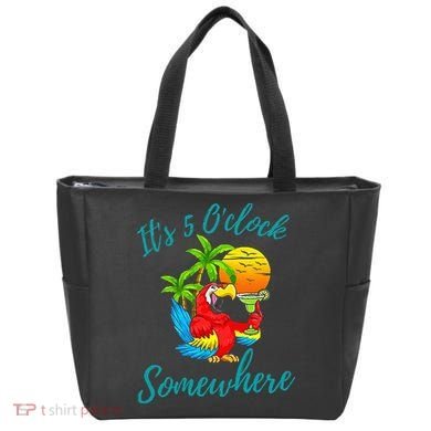 It Is 5 O'clock Somewhere Drinking Parrot Tote Bag