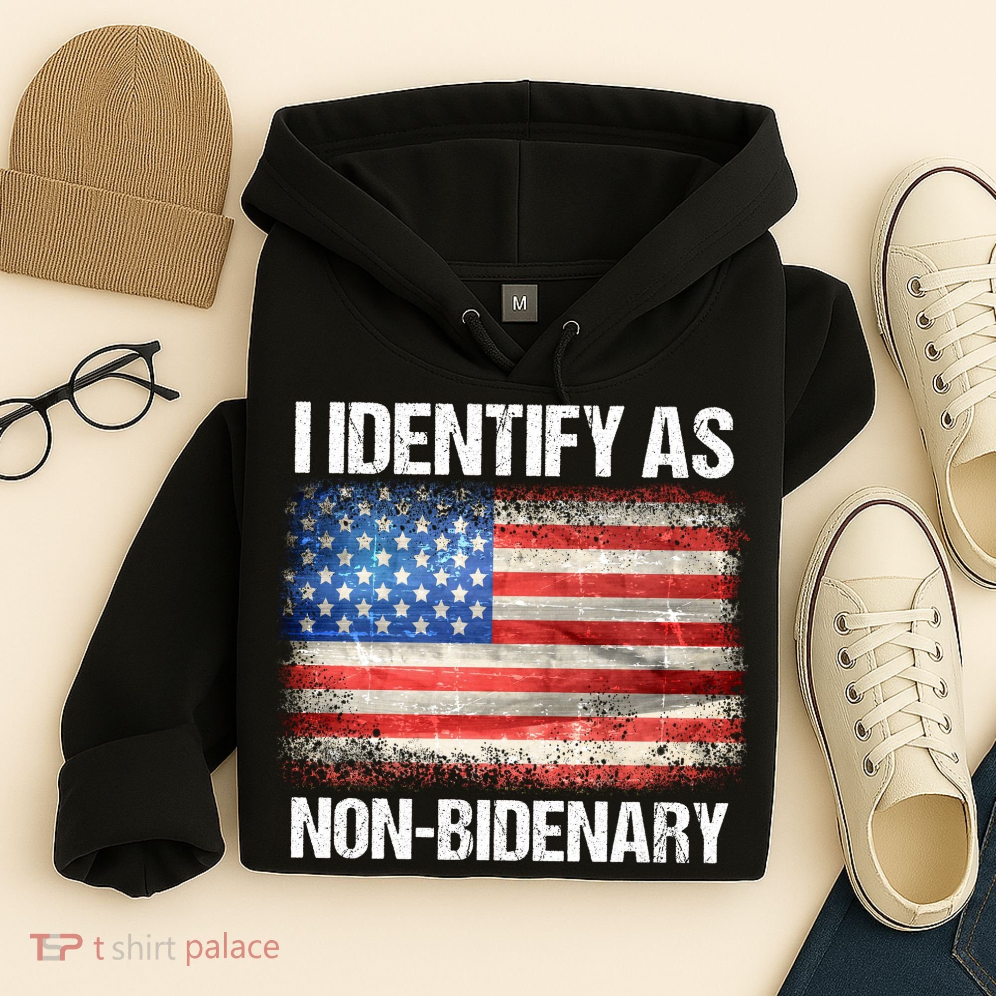 I Identify As NonBidenary Shirt Funny Anti Biden Hoodie