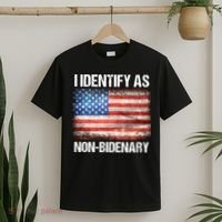 I Identify As NonBidenary Shirt Funny Anti Biden T-Shirt thumb 2