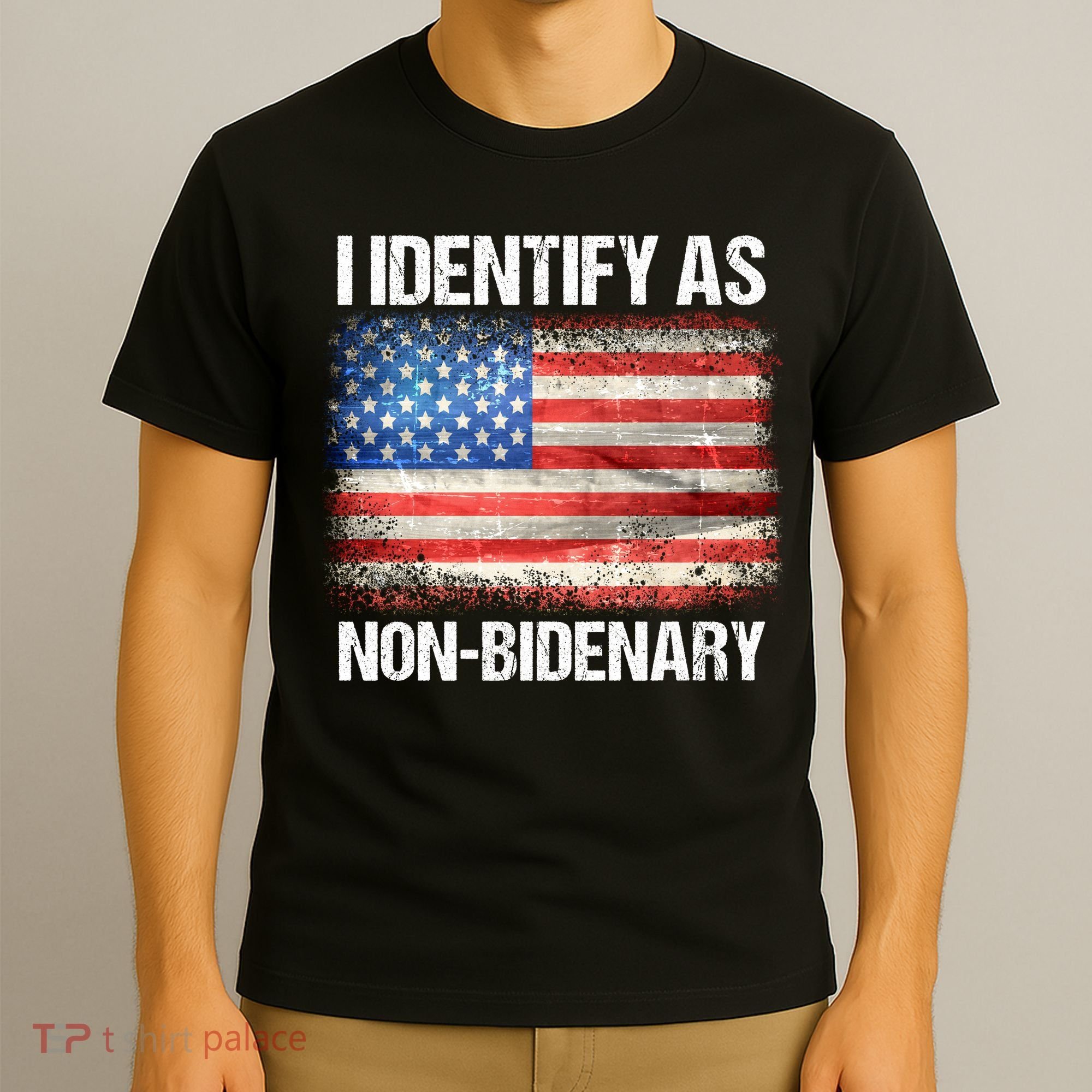 I Identify As NonBidenary Shirt Funny Anti Biden T-Shirt