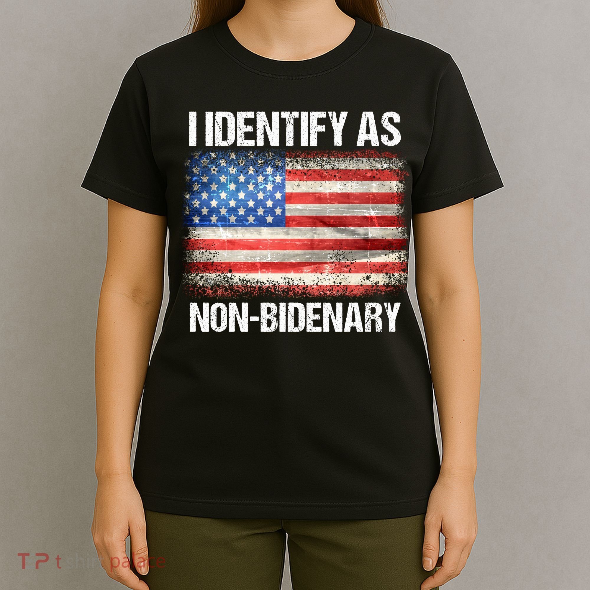 I Identify As NonBidenary Shirt Funny Anti Biden T-Shirt