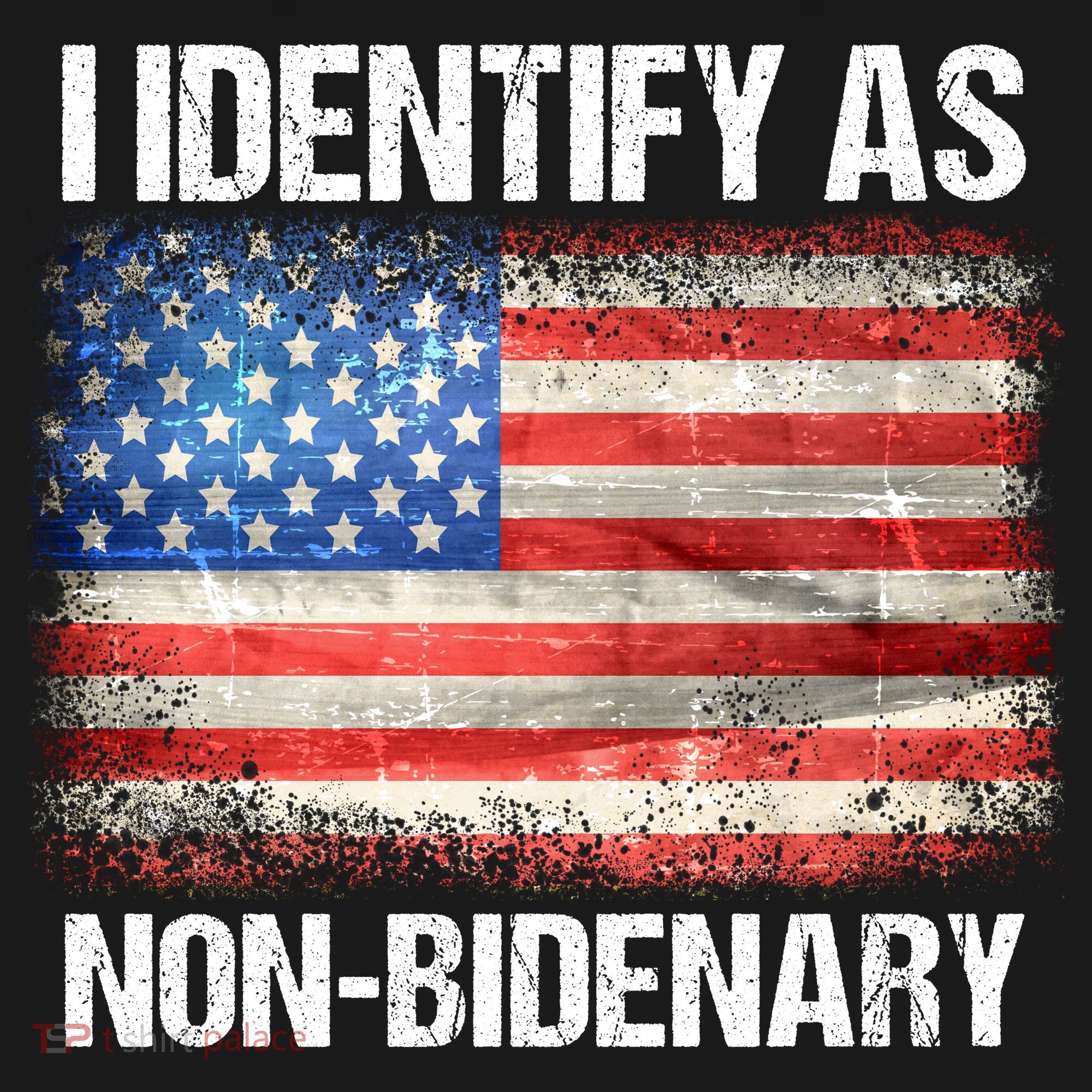 I Identify As NonBidenary Shirt Funny Anti Biden Women's Hoodie