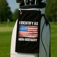 I Identify As NonBidenary Shirt Funny Anti Biden Golf Towel thumb 2
