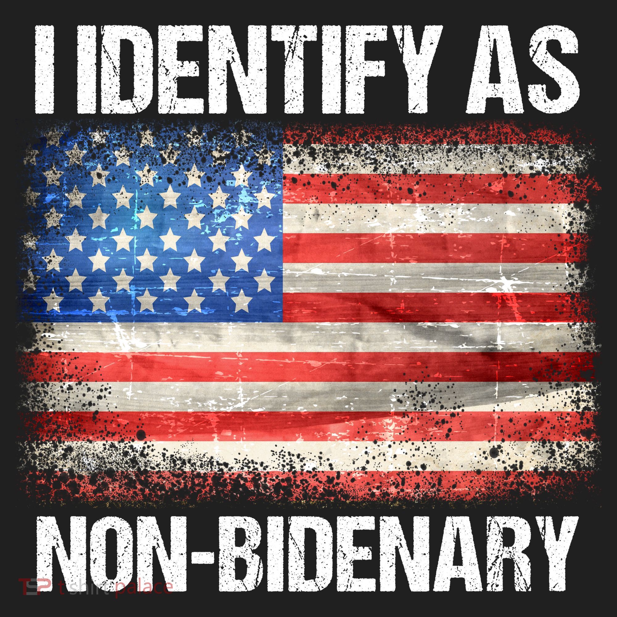 I Identify As NonBidenary Shirt Funny Anti Biden Golf Towel