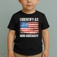 I Identify As NonBidenary Shirt Funny Anti Biden Toddler T-Shirt thumb 2