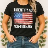 I Identify As NonBidenary Shirt Funny Anti Biden Women's T-Shirt thumb 2