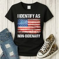 I Identify As NonBidenary Shirt Funny Anti Biden Women's T-Shirt thumb 3