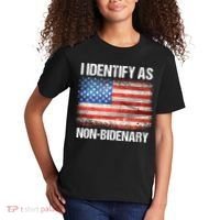I Identify As NonBidenary Shirt Funny Anti Biden Kids T-Shirt thumb 2