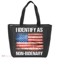 I Identify As NonBidenary Shirt Funny Anti Biden Tote Bag thumb 0