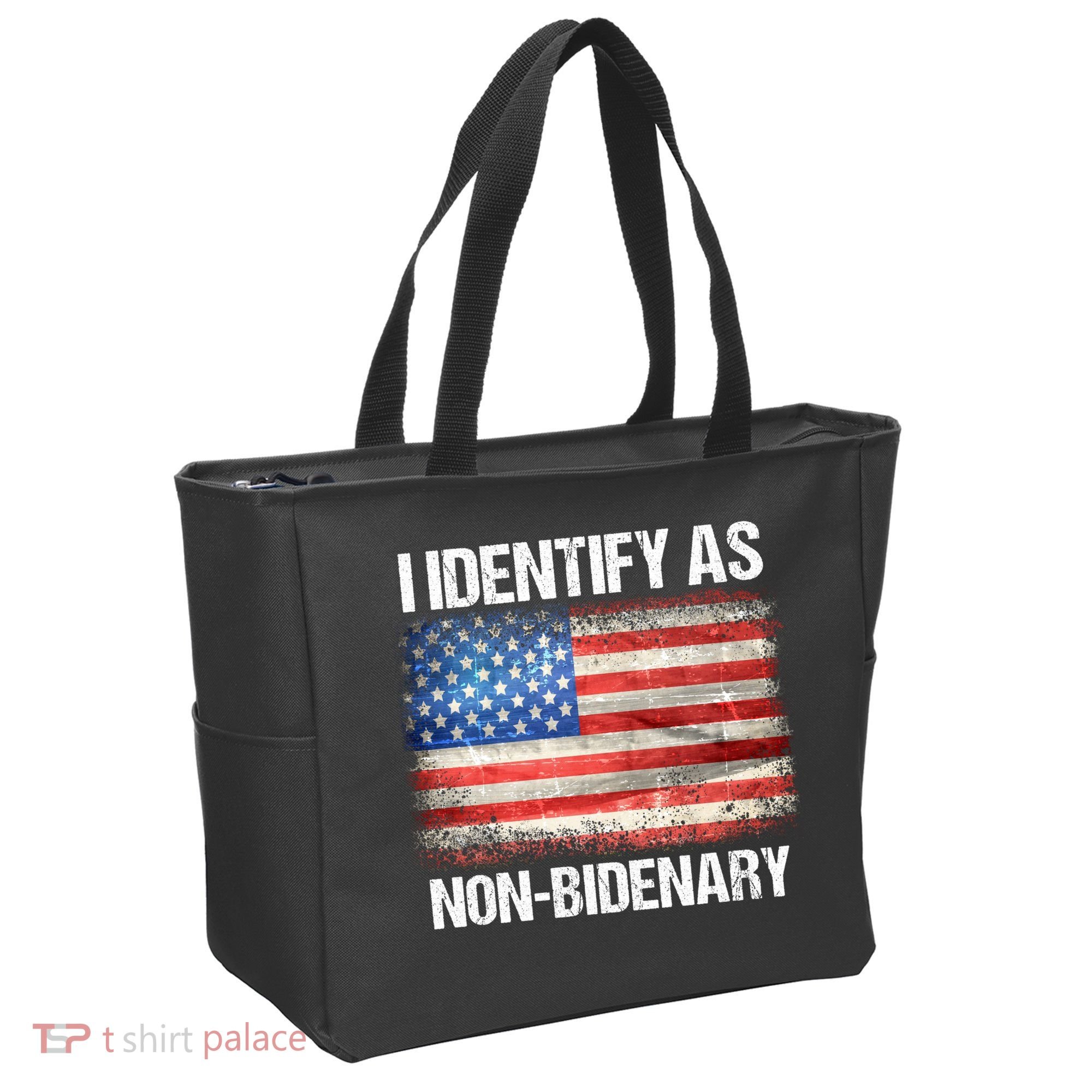 I Identify As NonBidenary Shirt Funny Anti Biden Tote Bag