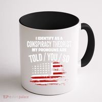 I Identify As A Conspiracy Theorist Pronouns Are Told You So Coffee Mug thumb 1