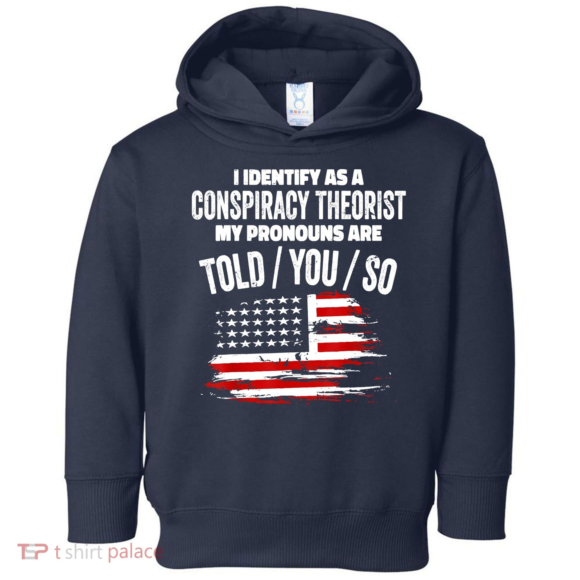I Identify As A Conspiracy Theorist Pronouns Are Told You So Toddler Hoodie