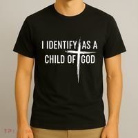 I Identify As A Child Of God Christian Funny T-Shirt thumb 3
