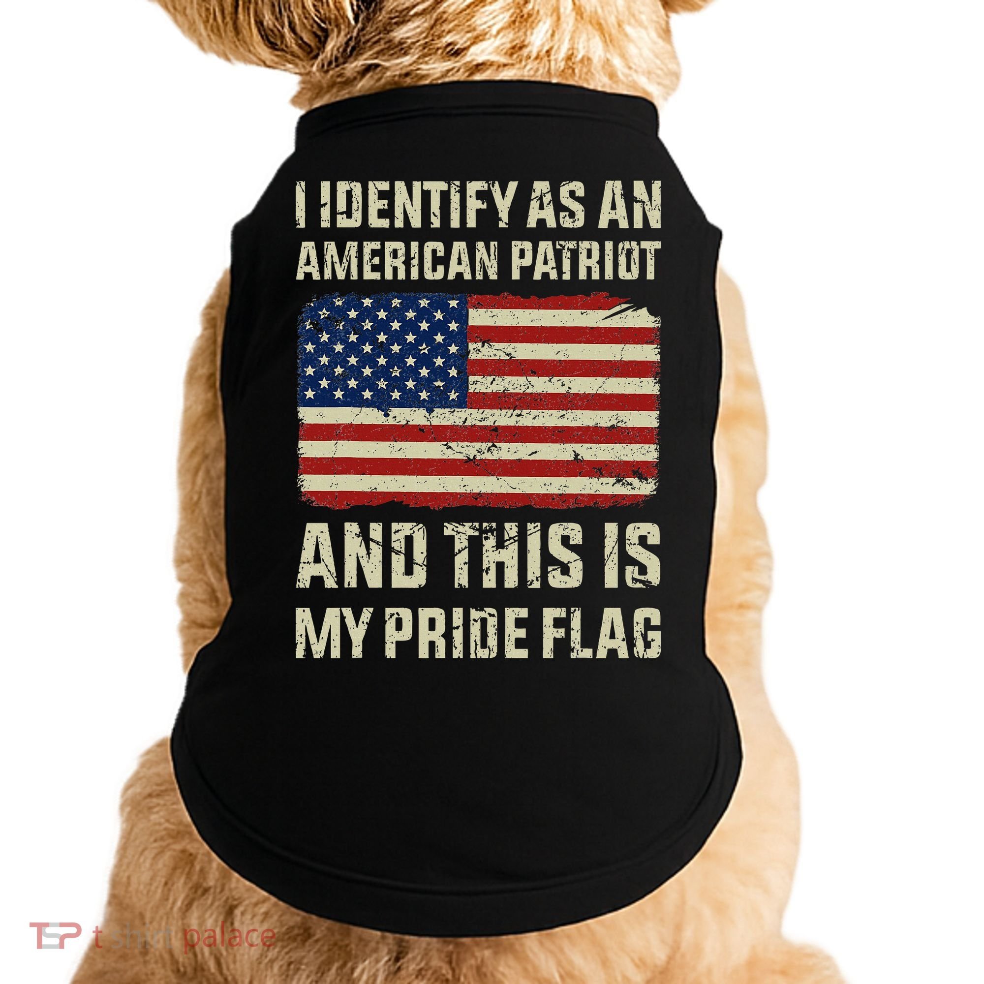 I Identify As An American Patriot This Is My Pride Flag Doggie Tank