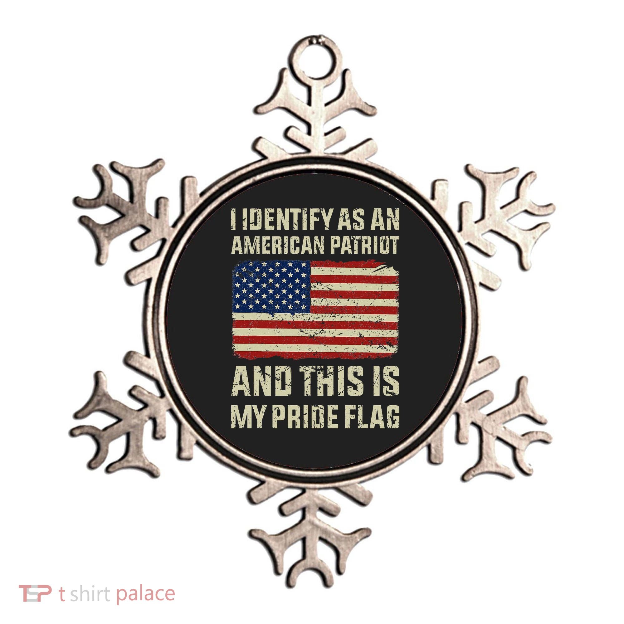 I Identify As An American Patriot This Is My Pride Flag Ornament