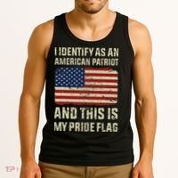 I Identify As An American Patriot This Is My Pride Flag Tank Top thumb 3