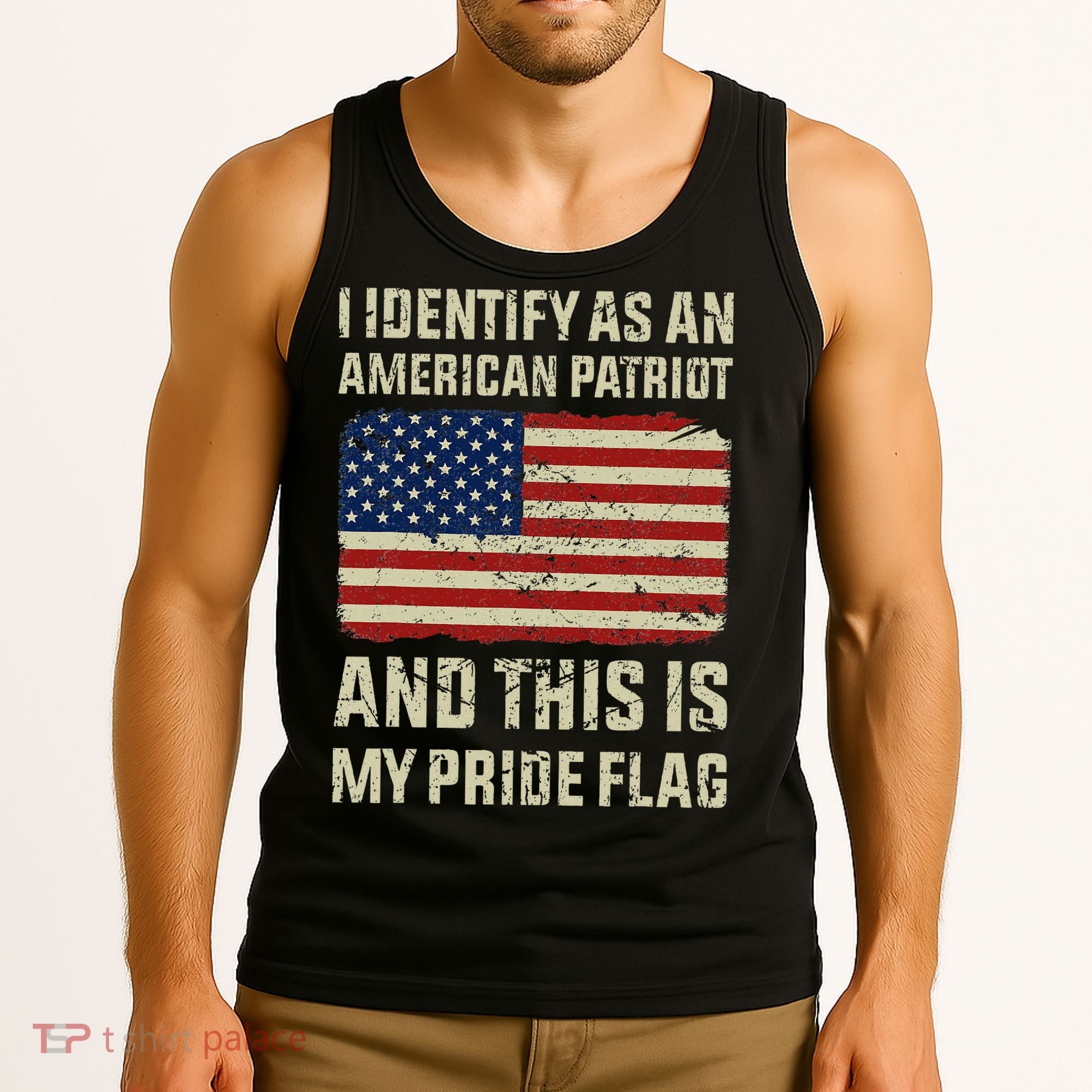 I Identify As An American Patriot This Is My Pride Flag Tank Top
