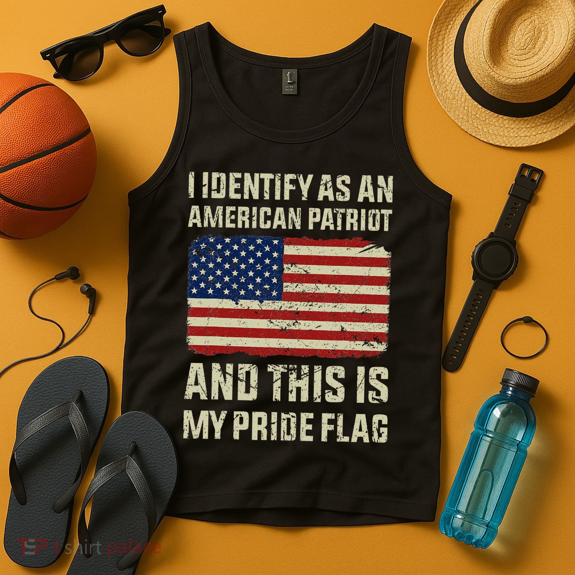 I Identify As An American Patriot This Is My Pride Flag Tank Top