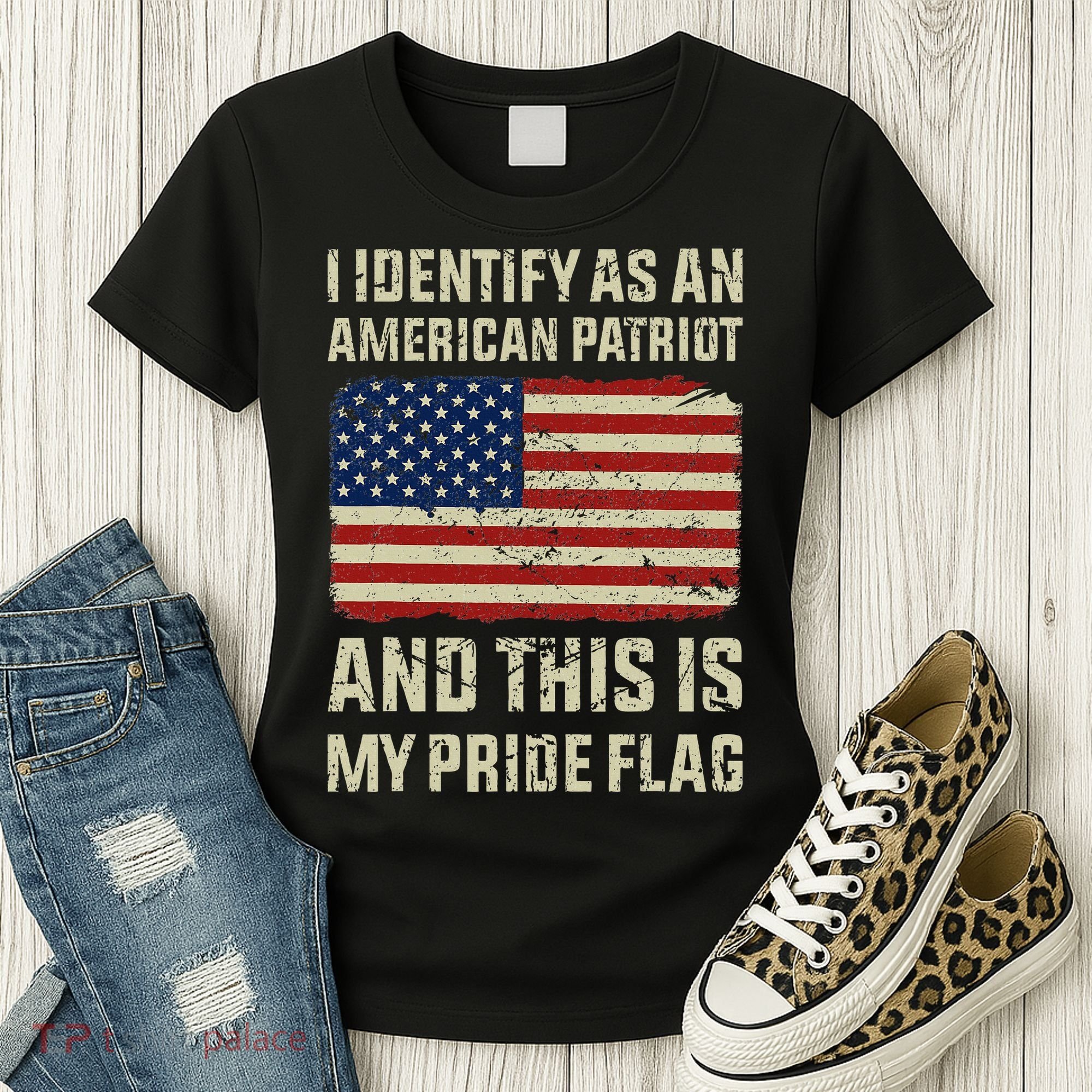 I Identify As An American Patriot This Is My Pride Flag Women's T-Shirt