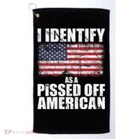 I Identify As A Pissed Off American We The People Democracy Golf Towel thumb 0