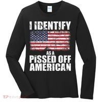 I Identify As A Pissed Off American We The People Democracy Women's Long Sleeve Shirt thumb 0