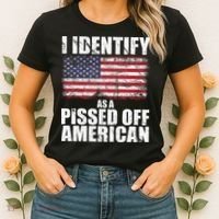 I Identify As A Pissed Off American We The People Democracy Women's T-Shirt thumb 2