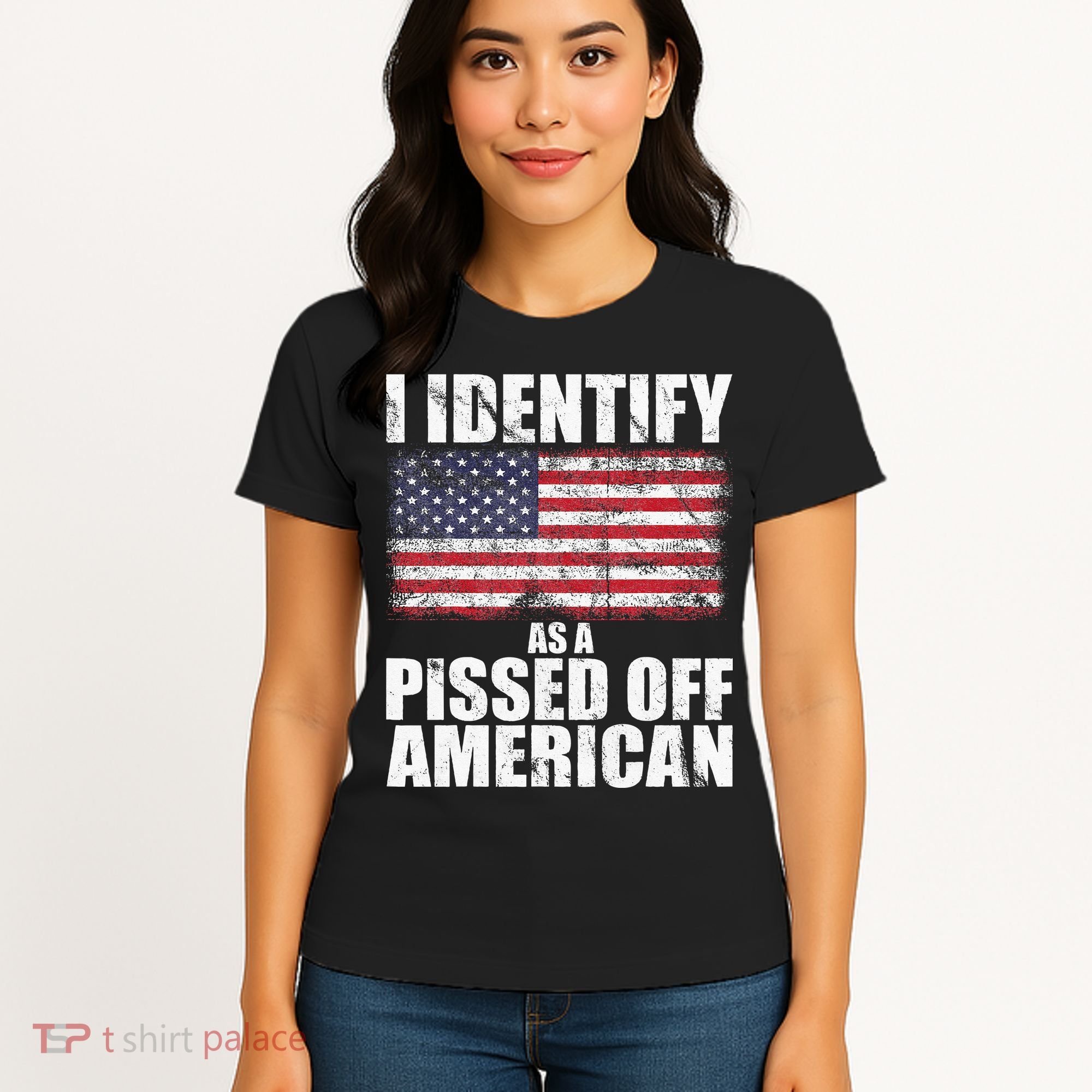 I Identify As A Pissed Off American We The People Democracy Women's T-Shirt