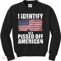 I Identify As A Pissed Off American We The People Democracy Kids Sweatshirt thumb 0