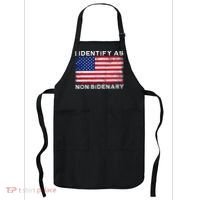 I Identify As Non Bidenary Patriot American Flag 4th Of July Apron thumb 0