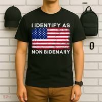 I Identify As Non Bidenary Patriot American Flag 4th Of July T-Shirt thumb 6