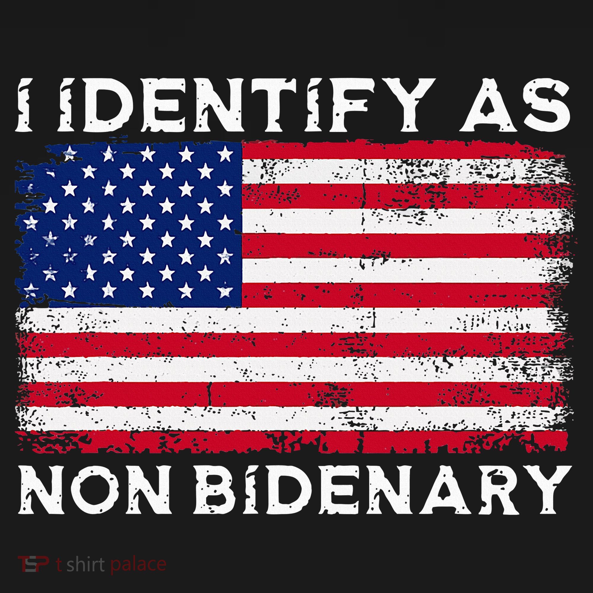 I Identify As Non Bidenary Patriot American Flag 4th Of July Women's Hoodie