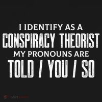 I Identify As A Conspiracy Theorist Pronouns Are Told You So Ornament thumb 1