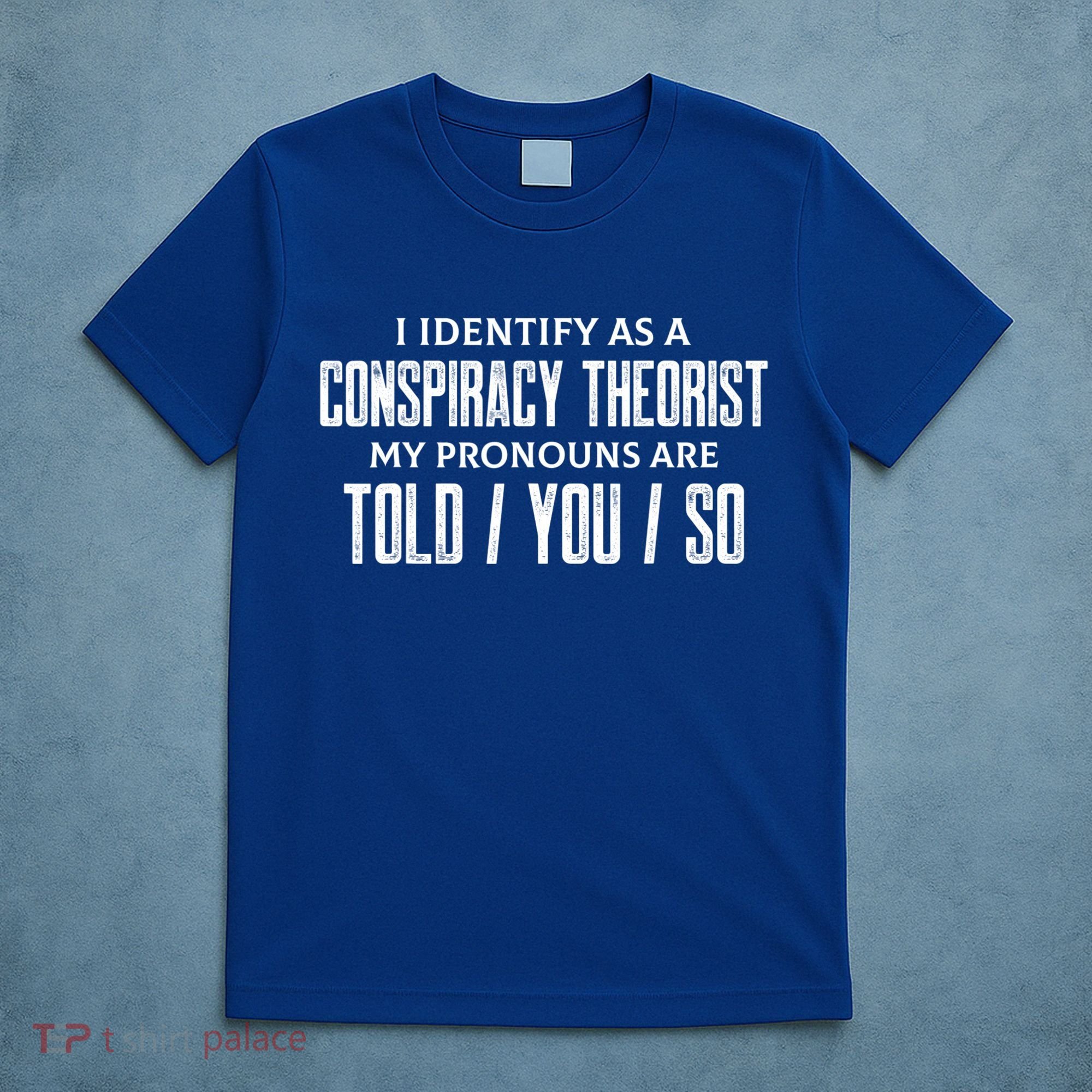 I Identify As A Conspiracy Theorist Pronouns Are Told You So T-Shirt