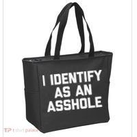 I Identify As An Asshole Tote Bag thumb 2