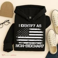 I Identify As Non Bidenary American Flag Hoodie thumb 4