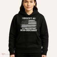 I Identify As Non Bidenary American Flag Hoodie thumb 5