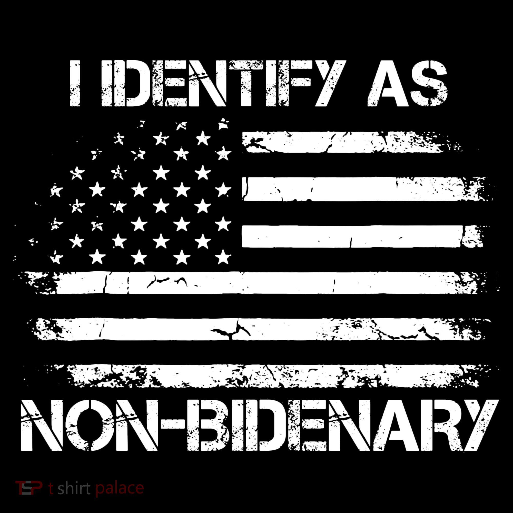 I Identify As Non Bidenary American Flag Hoodie