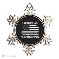 I Identify As Non Bidenary American Flag Ornament thumb 0