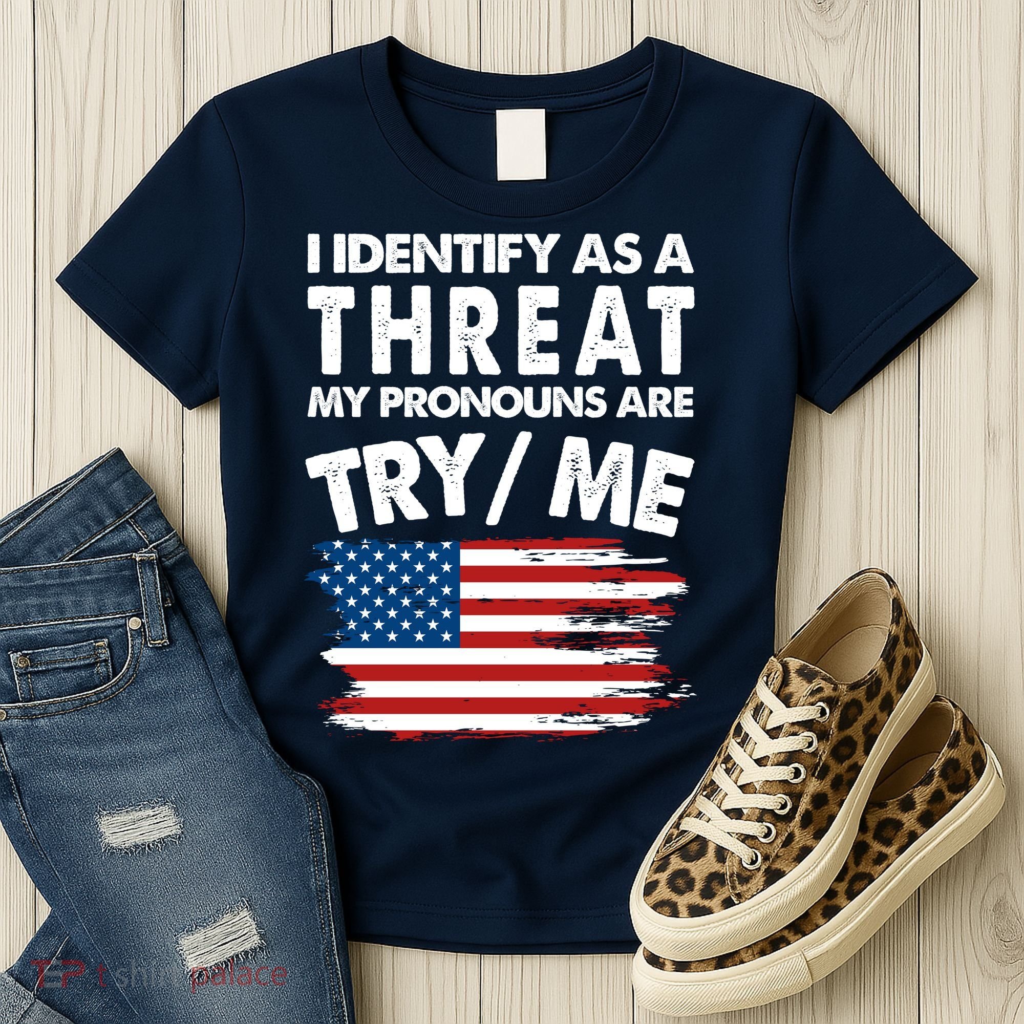 I Identify As A Threat My Pronouns Are Try Me Women's T-Shirt