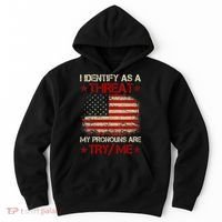 I Identify As A Threat My Pronouns Are Try Me Funny Meme Hoodie thumb 0