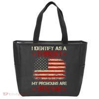 I Identify As A Threat My Pronouns Are Try Me Funny Meme Tote Bag thumb 0