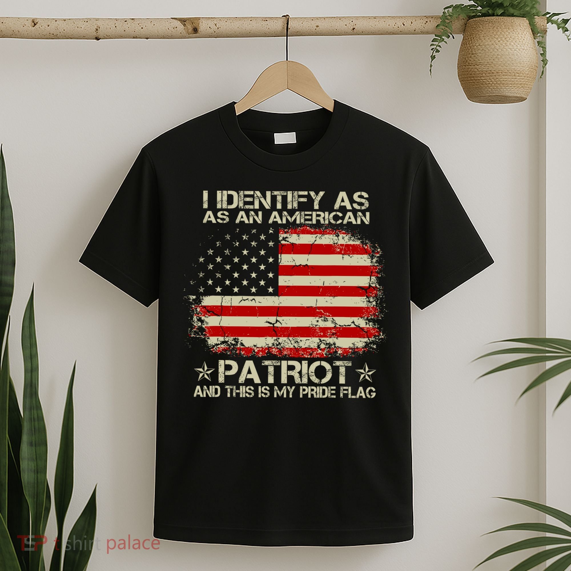 I Identify As An American Patriot And This Is My Pride Flag T-Shirt