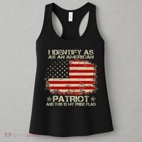 I Identify As An American Patriot And This Is My Pride Flag Women's Tank Top thumb 3