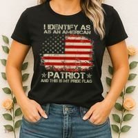 I Identify As An American Patriot And This Is My Pride Flag Women's T-Shirt thumb 2