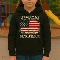 I Identify As An American Patriot And This Is My Pride Flag Kids Hoodie thumb 3