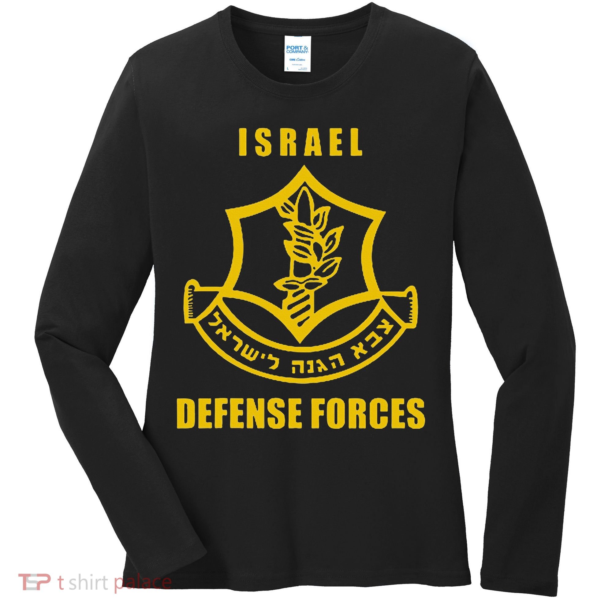 Idf Israeli Army Israel Defense Force Small Logo Women's Long Sleeve Shirt