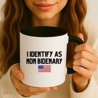 I Identify As Non Bidenary Coffee Mug thumb 3